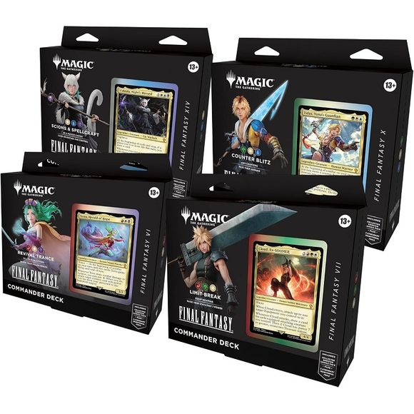 Magic: The Gathering - Final Fantasy Commander Deck Bundle - Includes All 4 Decks