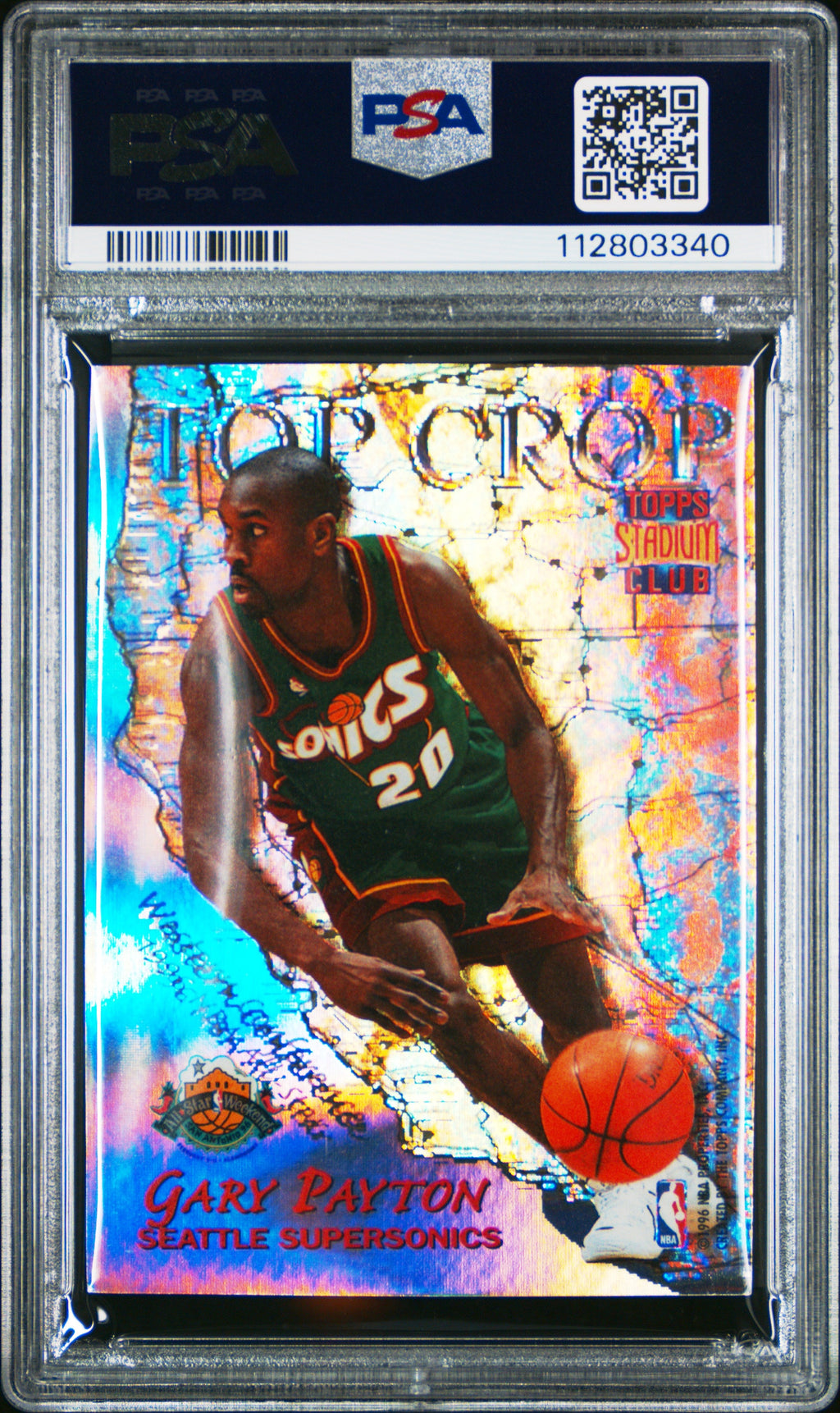 1996-97 Topps Stadium Club-Top Crop # TC9 Michael Jordan/Gary Payton PSA 8