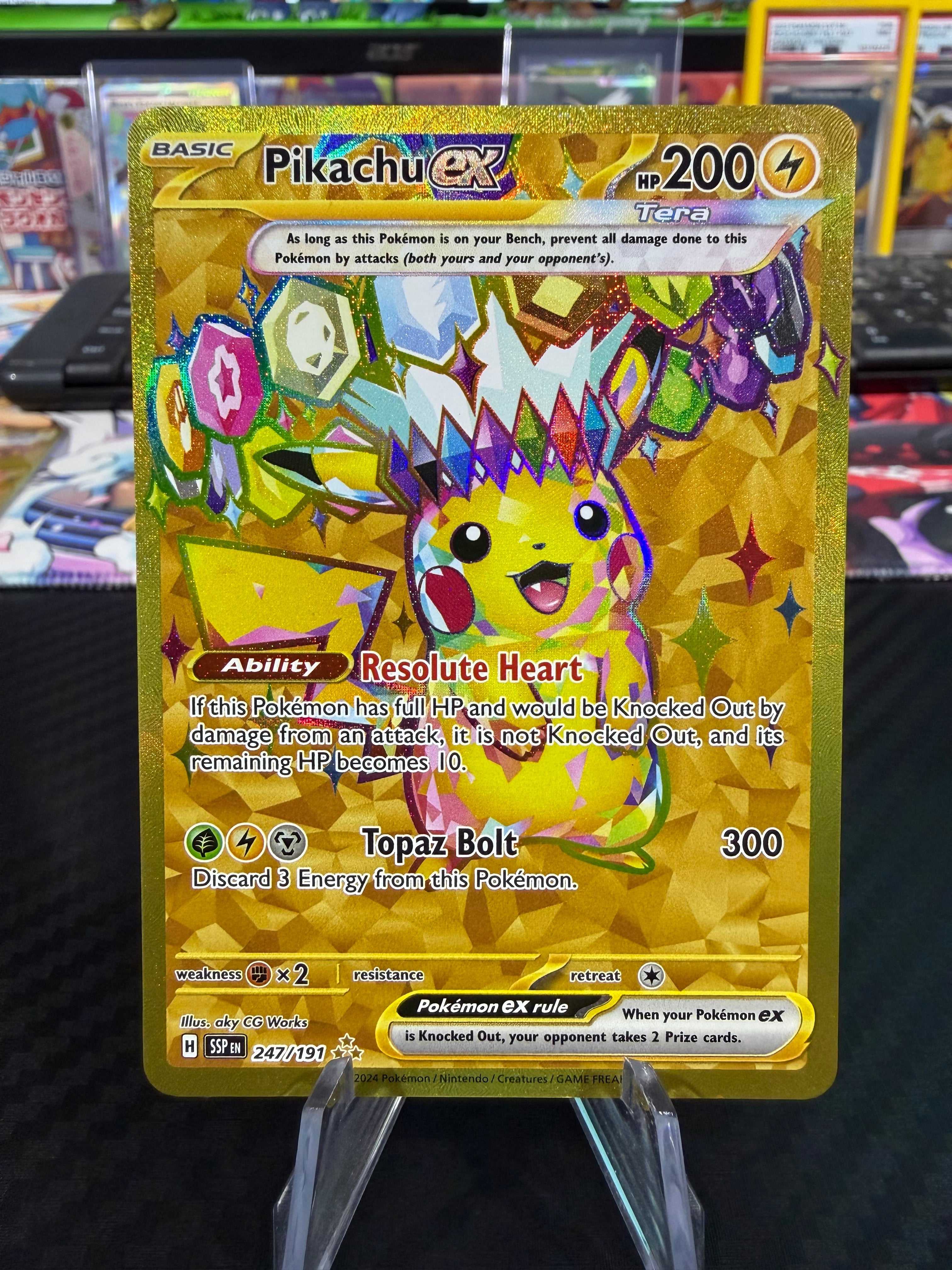 Pikachu Ex - 247/191 - Hyper Rare - Surging Sparks - NM