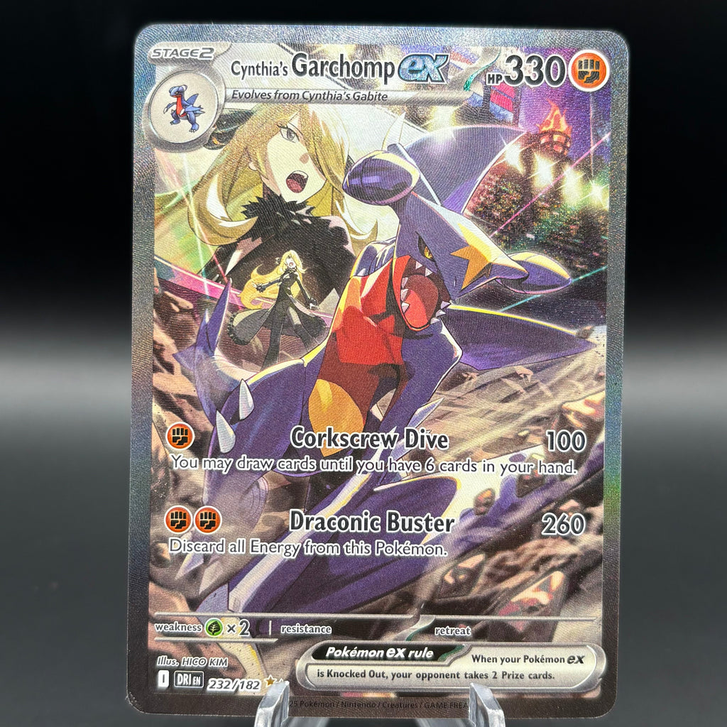 Cynthia's Garchomp ex - 232/182 - SV10: Destined Rivals Single Card *Light Play*