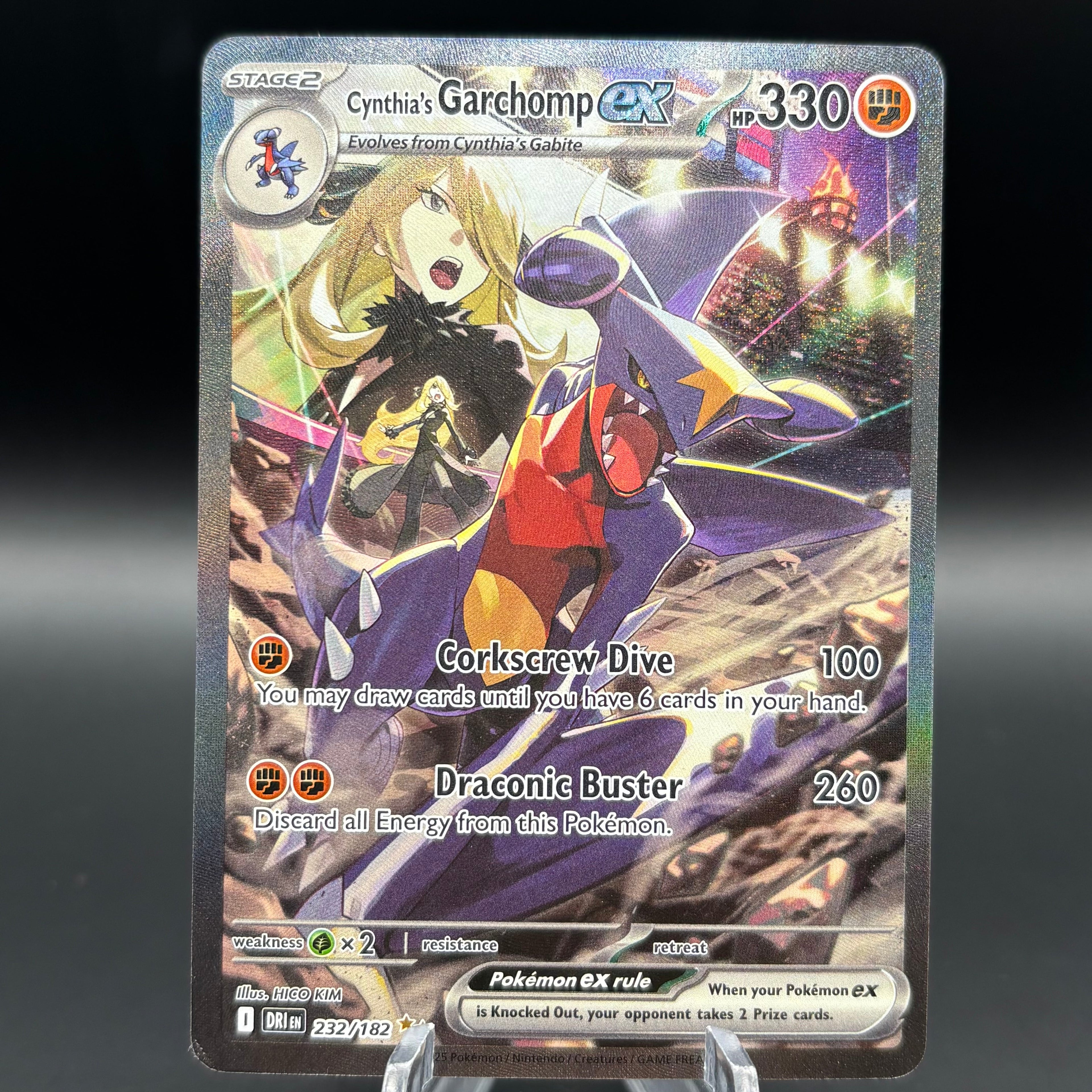 Cynthia's Garchomp ex - 232/182 - SV10: Destined Rivals Single Card *Light Play*