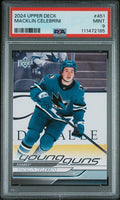 Macklin Celebrini 2024 Upper Deck Series 2 Young Guns PSA 9