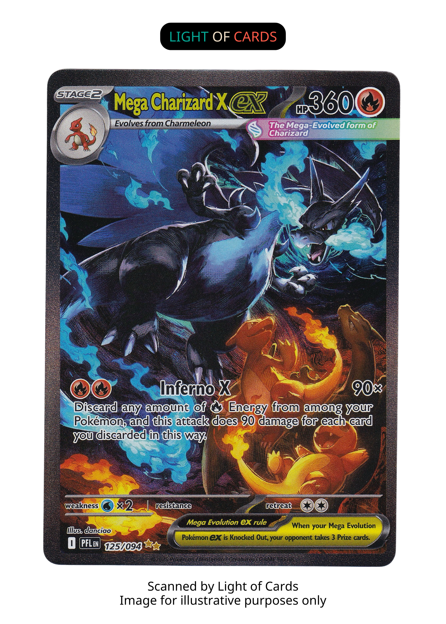 Pokémon TCG - Mega Charizard X ex - 125/094 - Phantasmal Flames