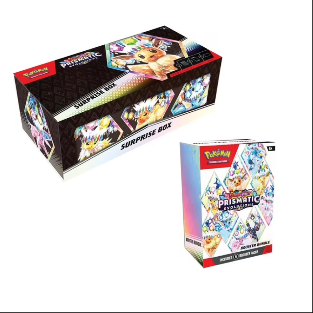 Pokemon: Prismatic Evolutions Sam's Club Bundle [1 Bündel + 1 Überraschungsbox]