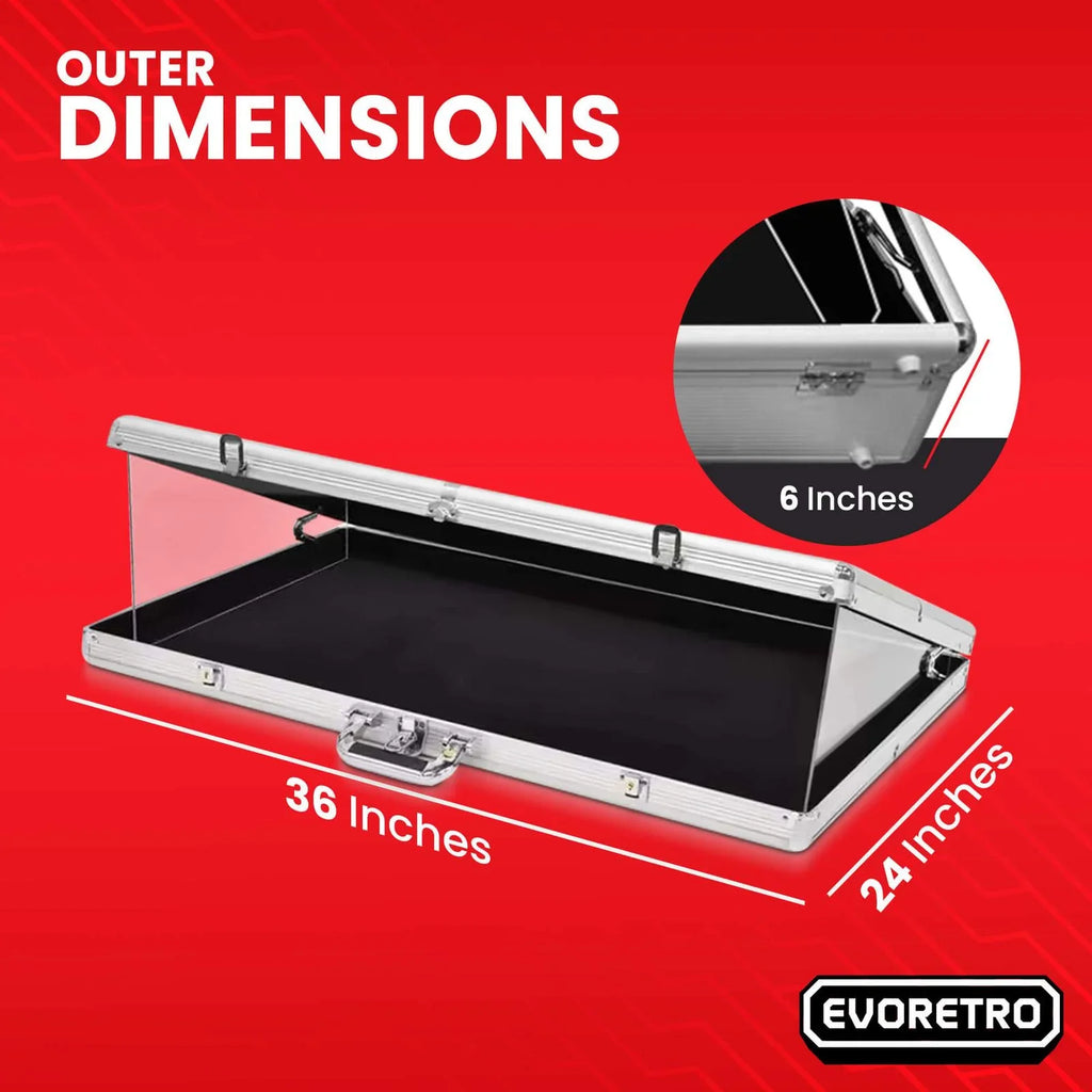Evoretro - Aluminum Acrylic Clear Top Display Vendor Trade Show Showcase