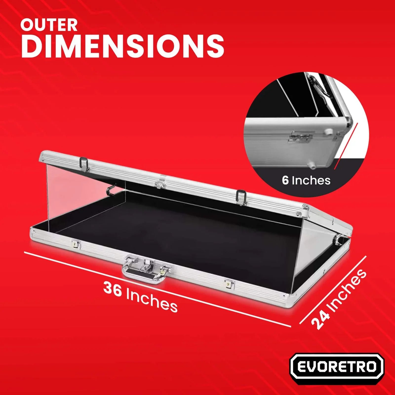 Evoretro - Aluminum Acrylic Clear Top Display Vendor Trade Show Showcase
