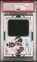 Jalen Hurts 2020 Panini National Treasures Rookie Material Signatures RPA #'d 42/99 PSA 10 Auto 10