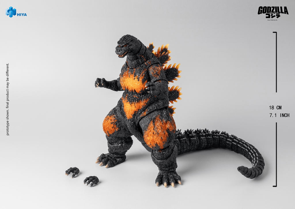HIYA Exquisite Basic Series None Scale 7 Inch Godzilla vs. Destoroyah 1995 Burning Godzilla Action Figure