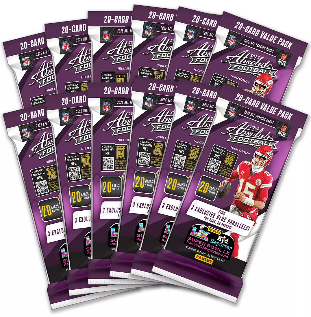 2025-26 Panini Absolute NFL Football Fat Pack Sealed Box (12 Packs)
