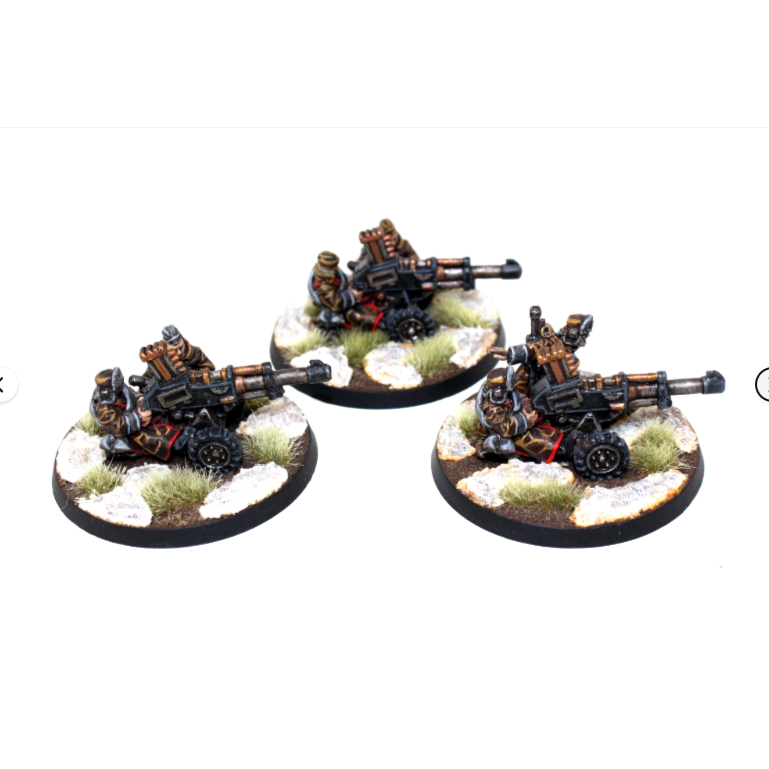Warhammer Imperial Guard Autocannon Team Metal Well Painted A33