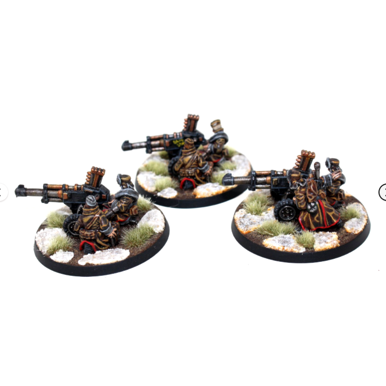 Warhammer Imperial Guard Autocannon Team Metal Well Painted A33