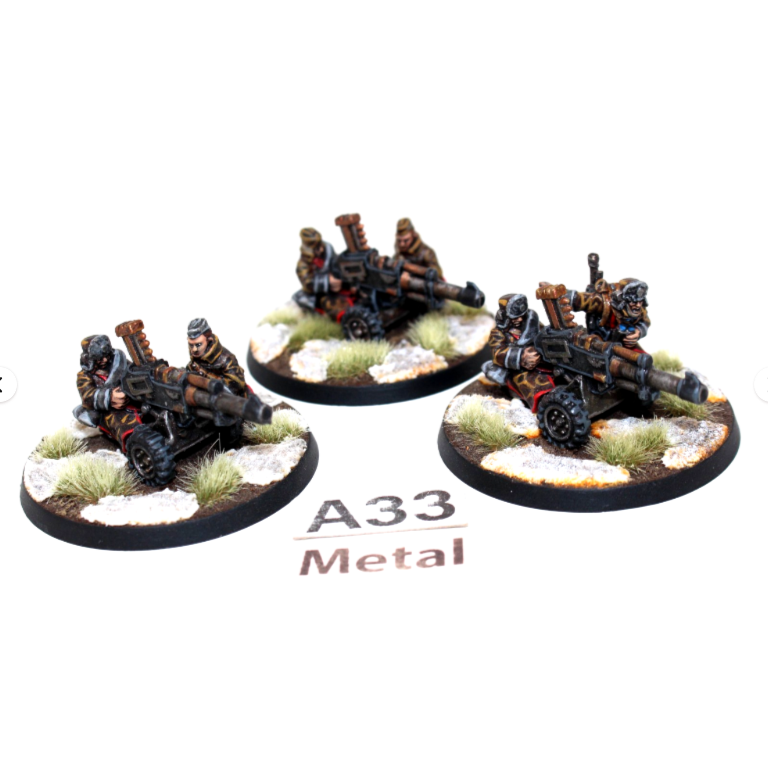 Warhammer Imperial Guard Autocannon Team Metal Well Painted A33