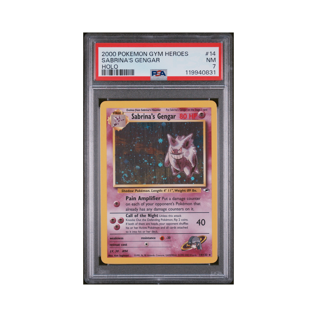 2000 Pokemon Gym Heroes Sabrina's Gengar #14 PSA 7