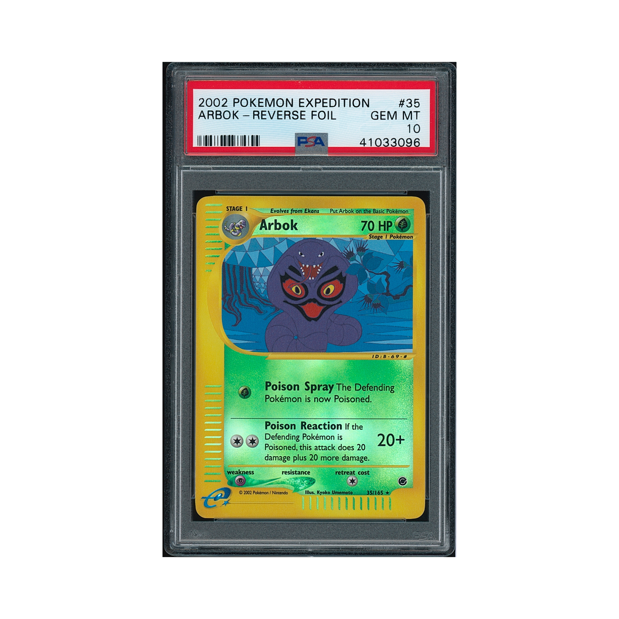2002 Pokemon Expedition Arbok Reverse-Foil #35 PSA 10