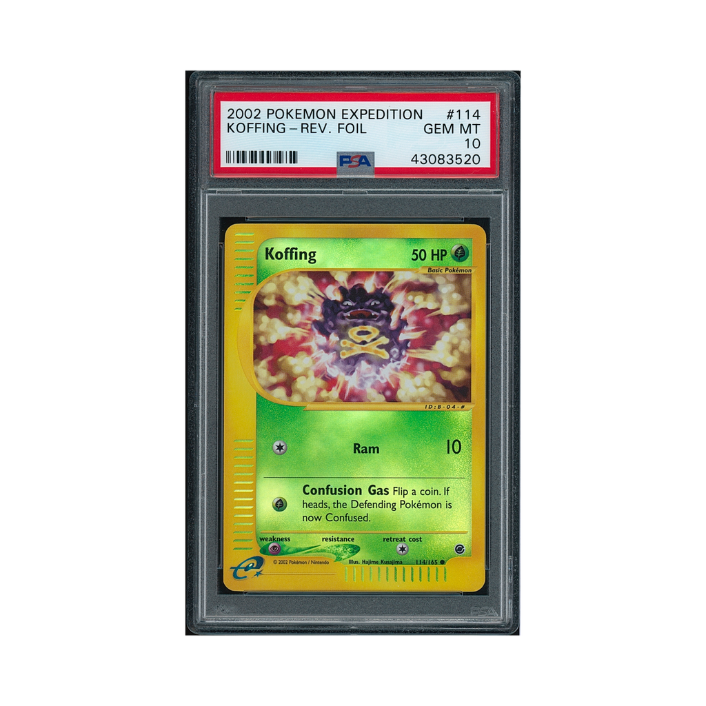 2002 Pokemon Expedition Koffing [Reverse Foil] #114 PSA 10