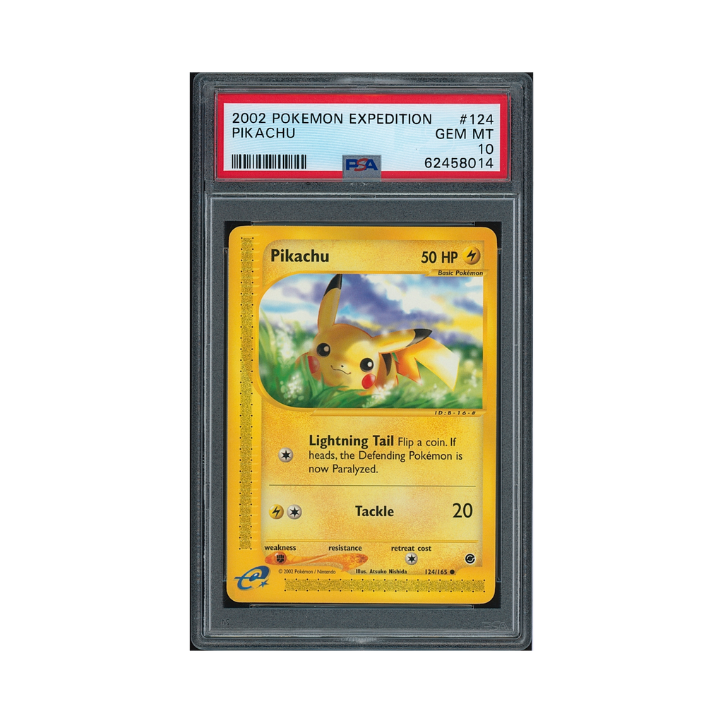 2002 Pokemon Expedition Pikachu #124 PSA 10