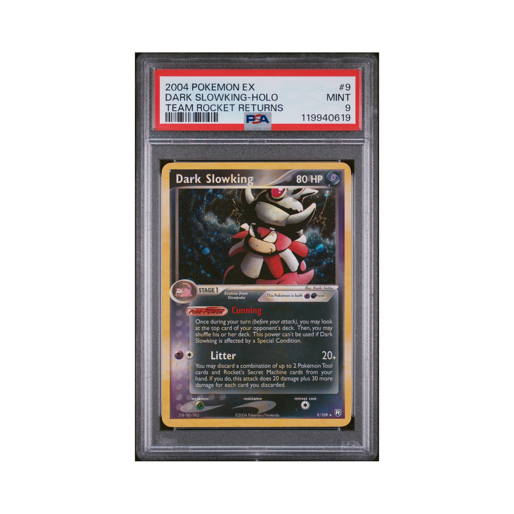2004 Pokemon EX Team Rocket Returns Dark Slowking #9 PSA 9