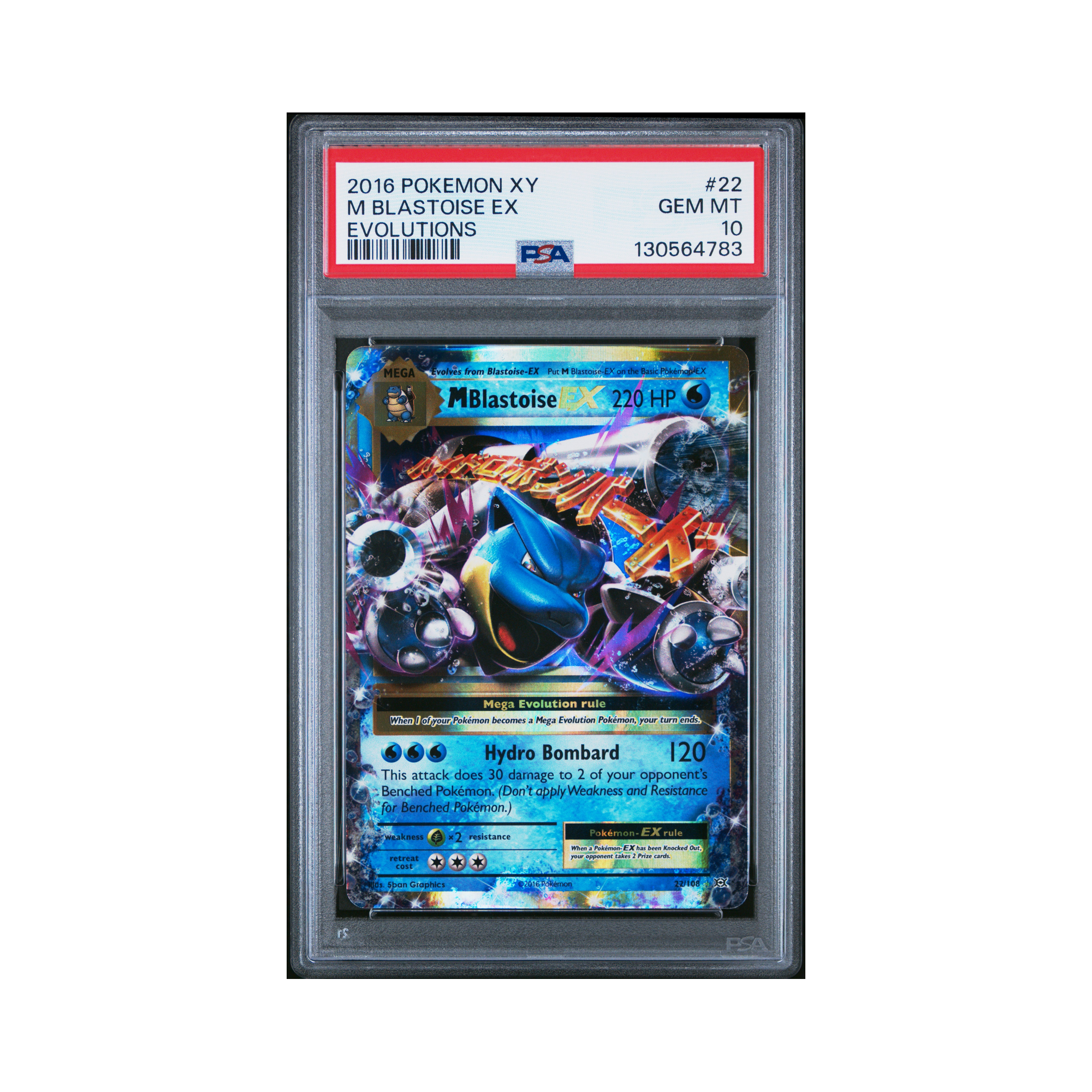 2016 Pokemon XY Evolutions M Blastoise EX #22 PSA 10