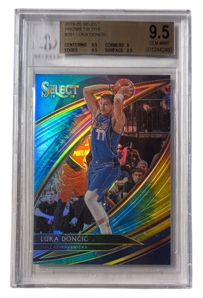 2019-20 Panini Select Basketball Luka Doncic Tie Dye #'d 05/25 BGS 9.5