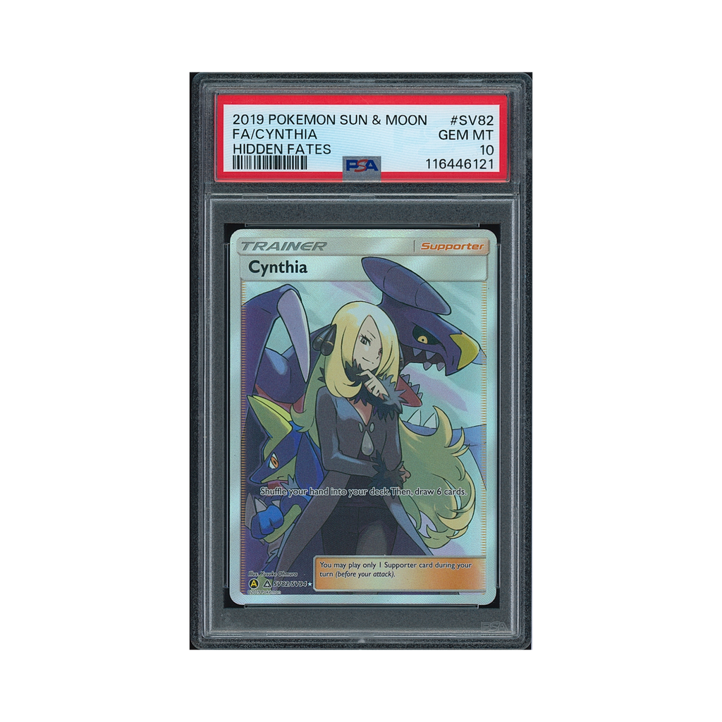 2019 Pokemon Sun & Moon Hidden Fates Cynthia #SV82 PSA 10