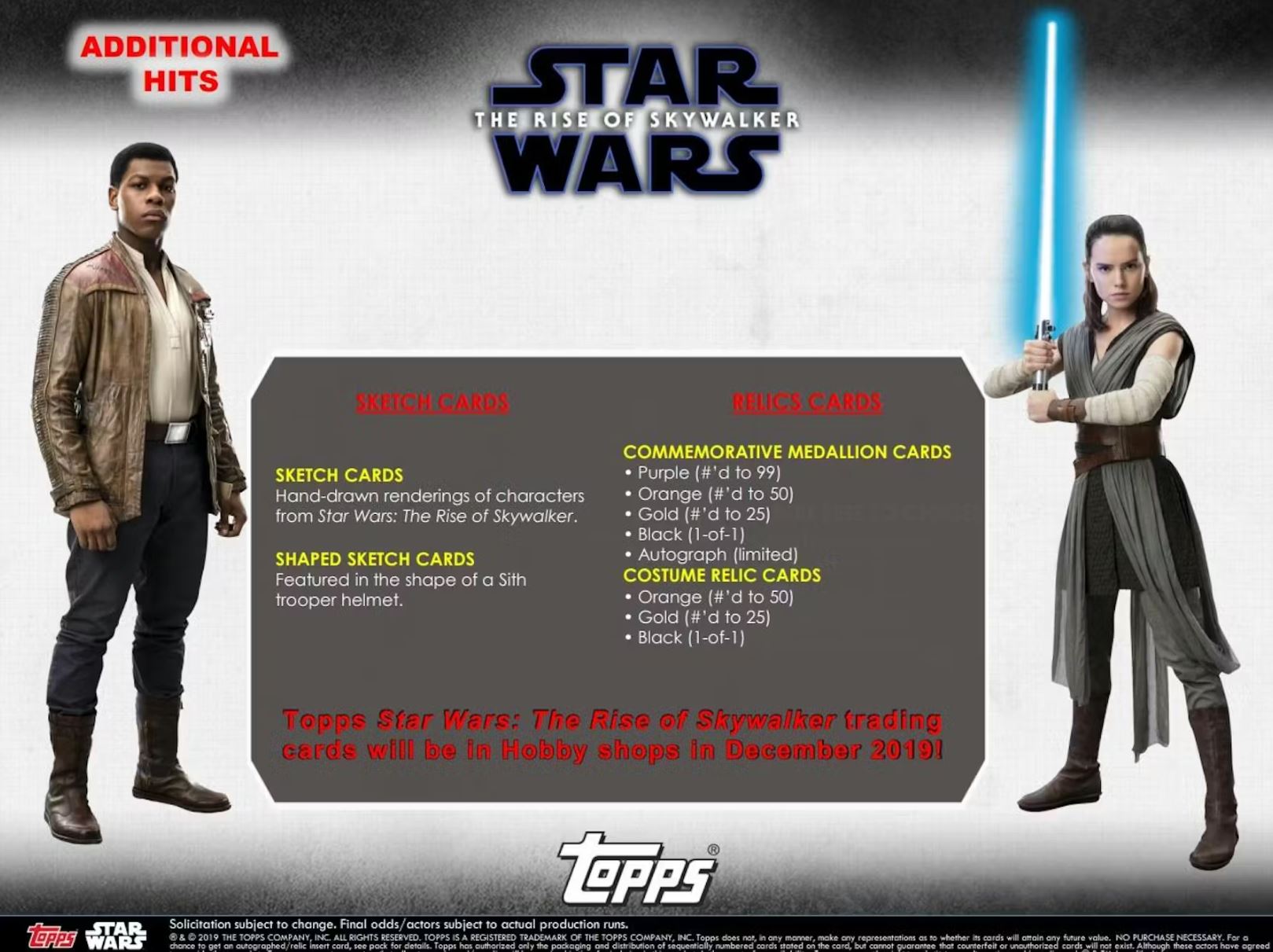 2019 Topps Star Wars The Rise Of Skywalker Hobby Box