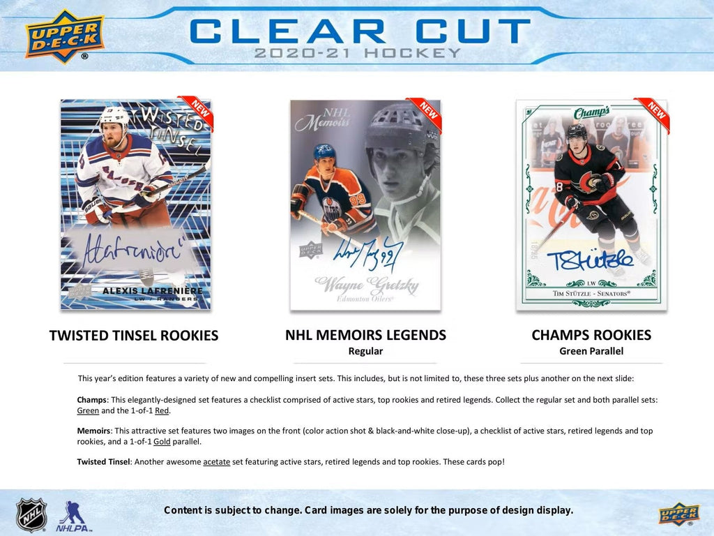 2020-21 Upper Deck Clear Cut Hockey Hobby Box