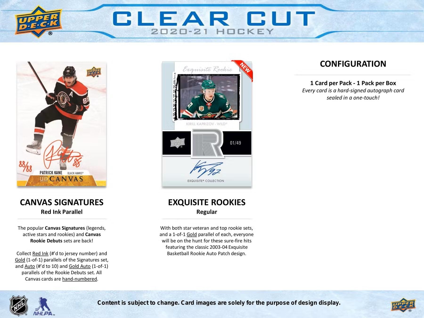 2020-21 Upper Deck Clear Cut Hockey Hobby Box
