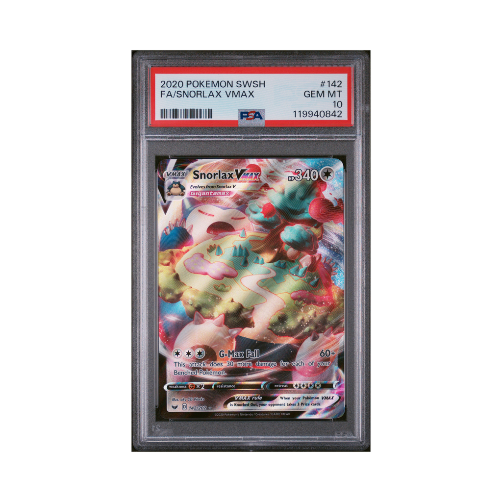 2020 Pokemon Sword & Shield Snorlax VMAX #142 PSA 10