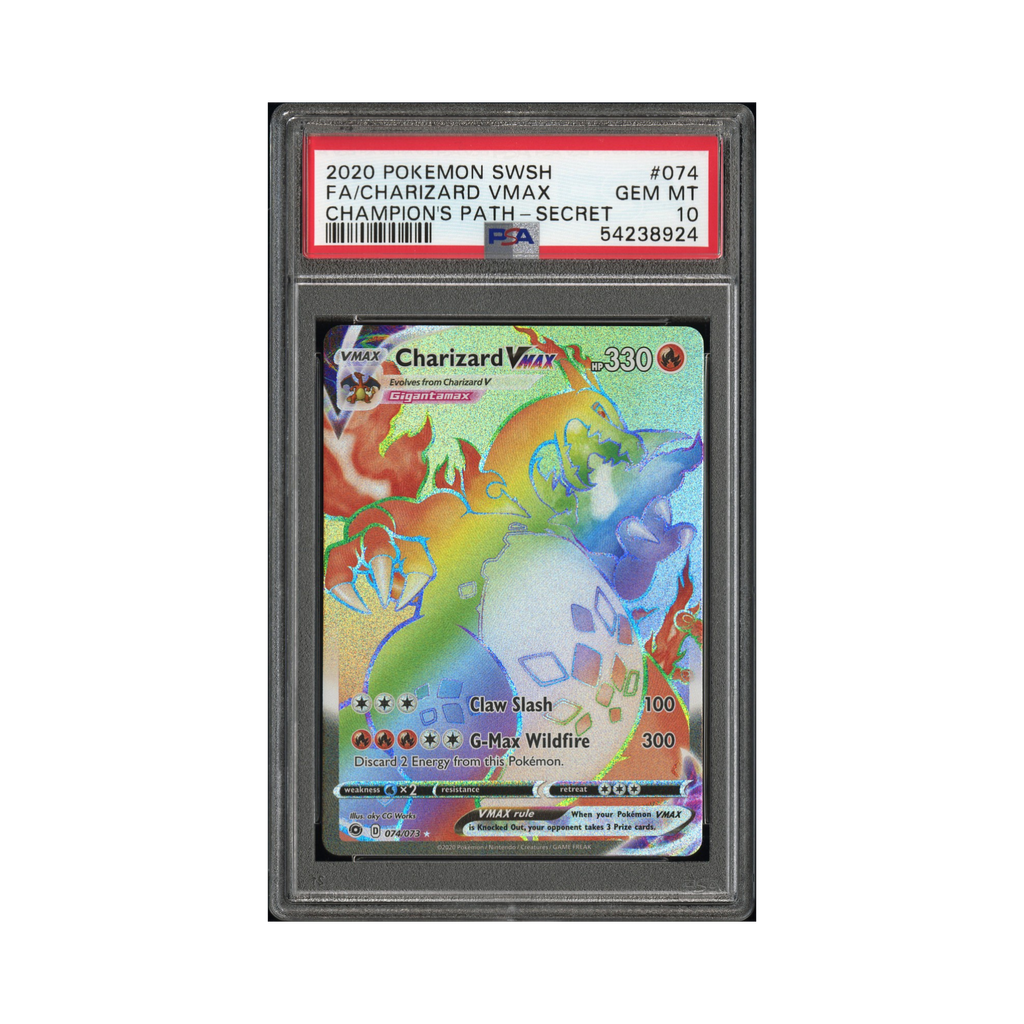 2020 Pokemon SWSH Charizard VMAX Champion's Path #074 (Rainbow)