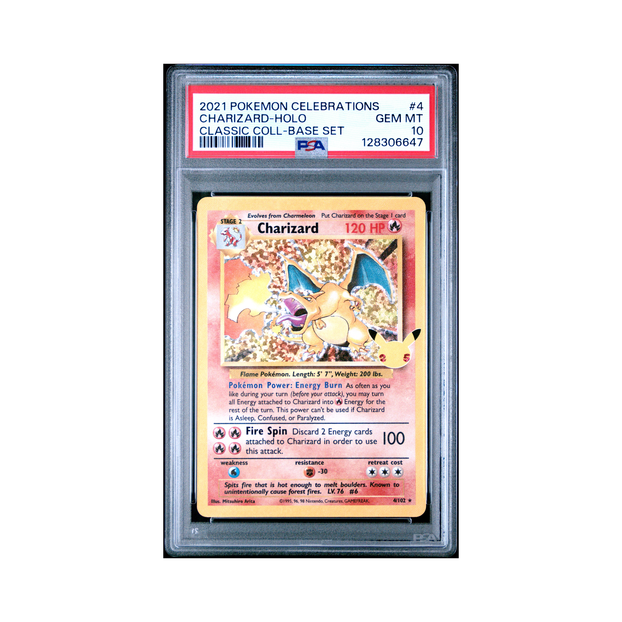 2021 Pokemon Celebrations Classic Collection Charizard #4 PSA 10