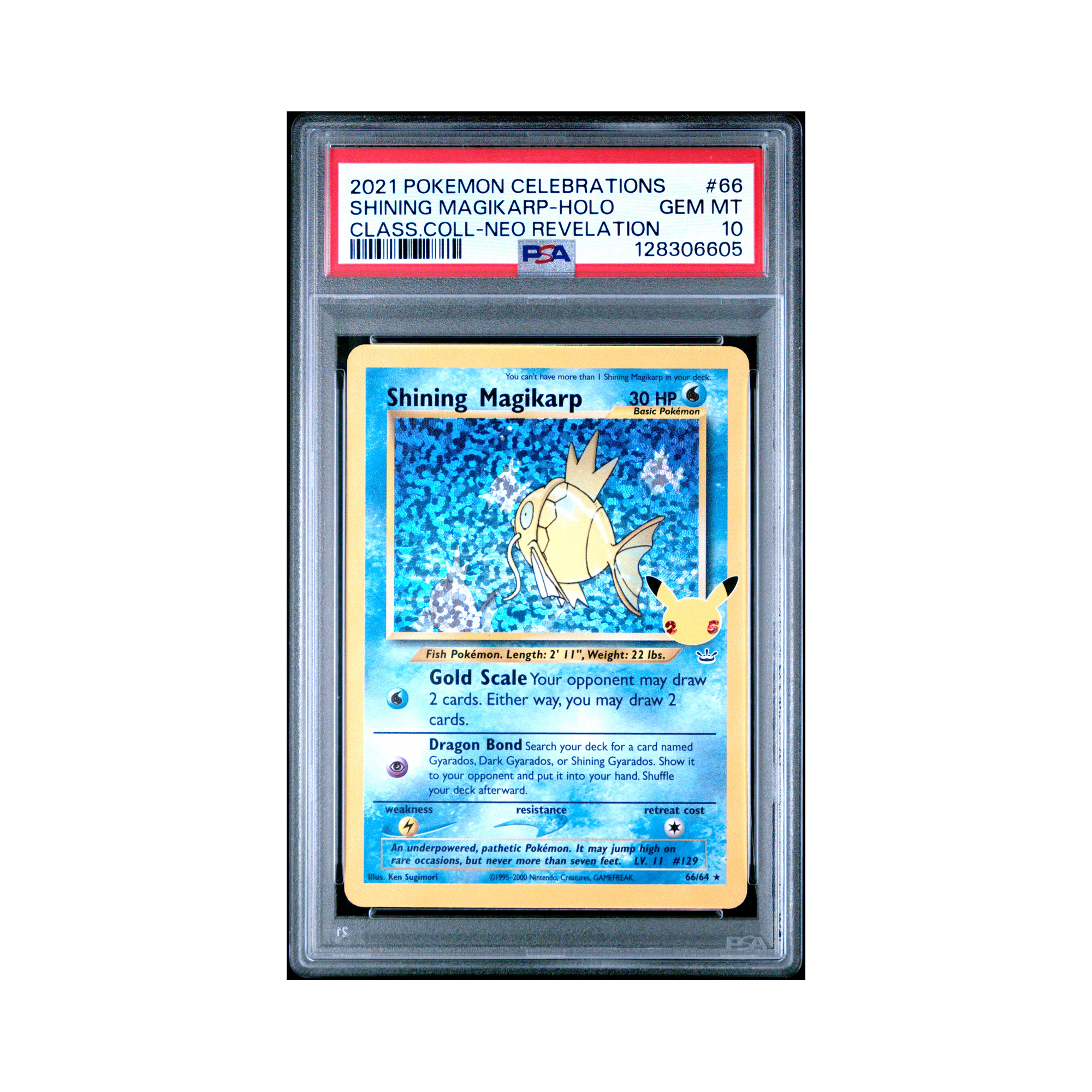 2021 Pokemon Celebrations Classic Collection Shining Magikarp #66 PSA 10