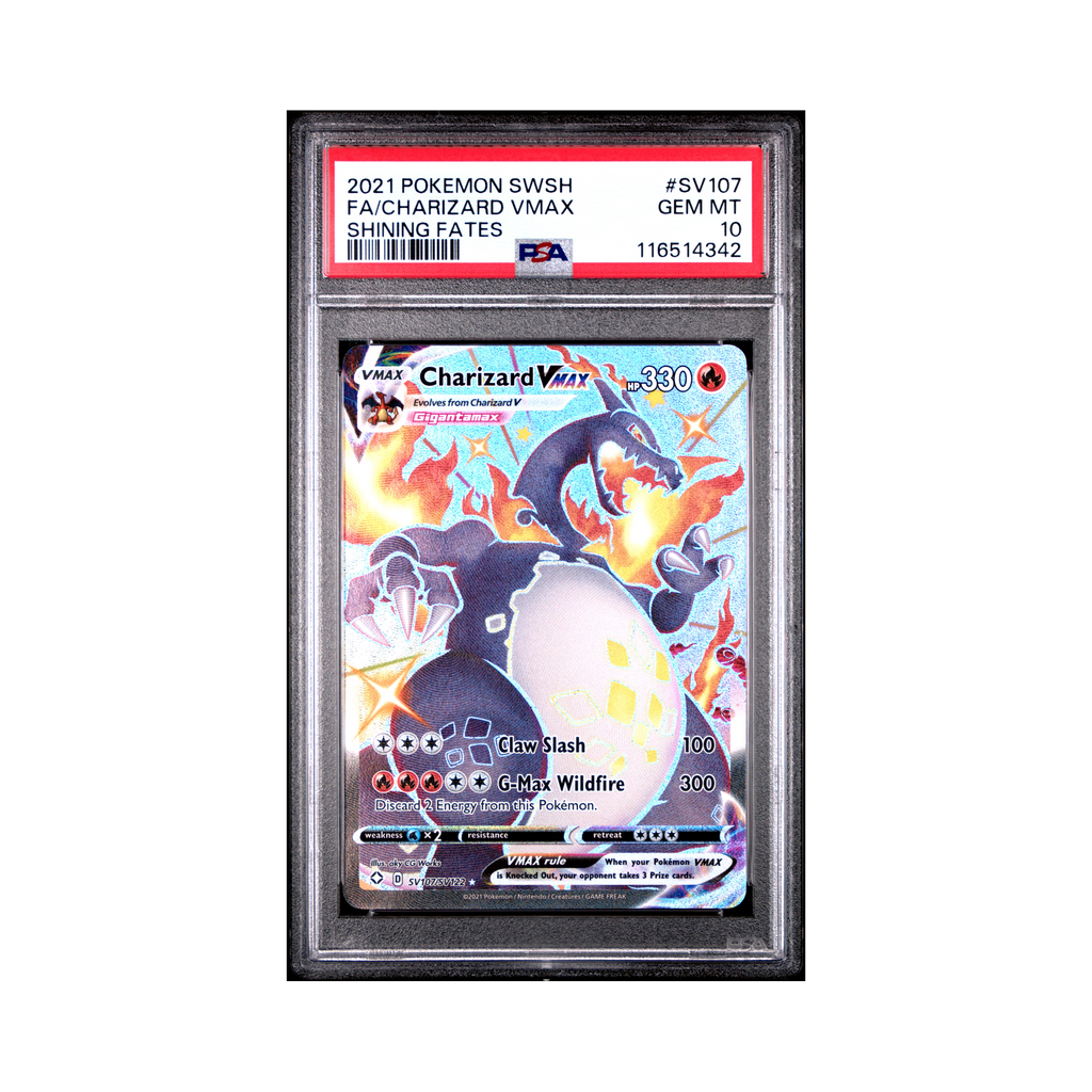 2021 Pokemon Shining Fates Shiny Vault Charizard VMAX #SV107 PSA 10