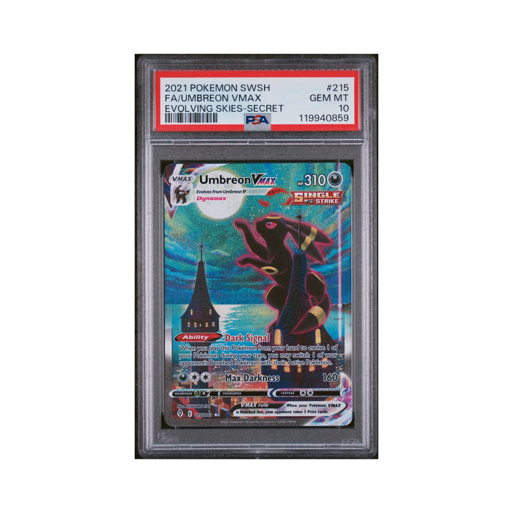 2021 Pokemon Sword & Shield Evolving Skies Umbreon VMAX #215 PSA 10