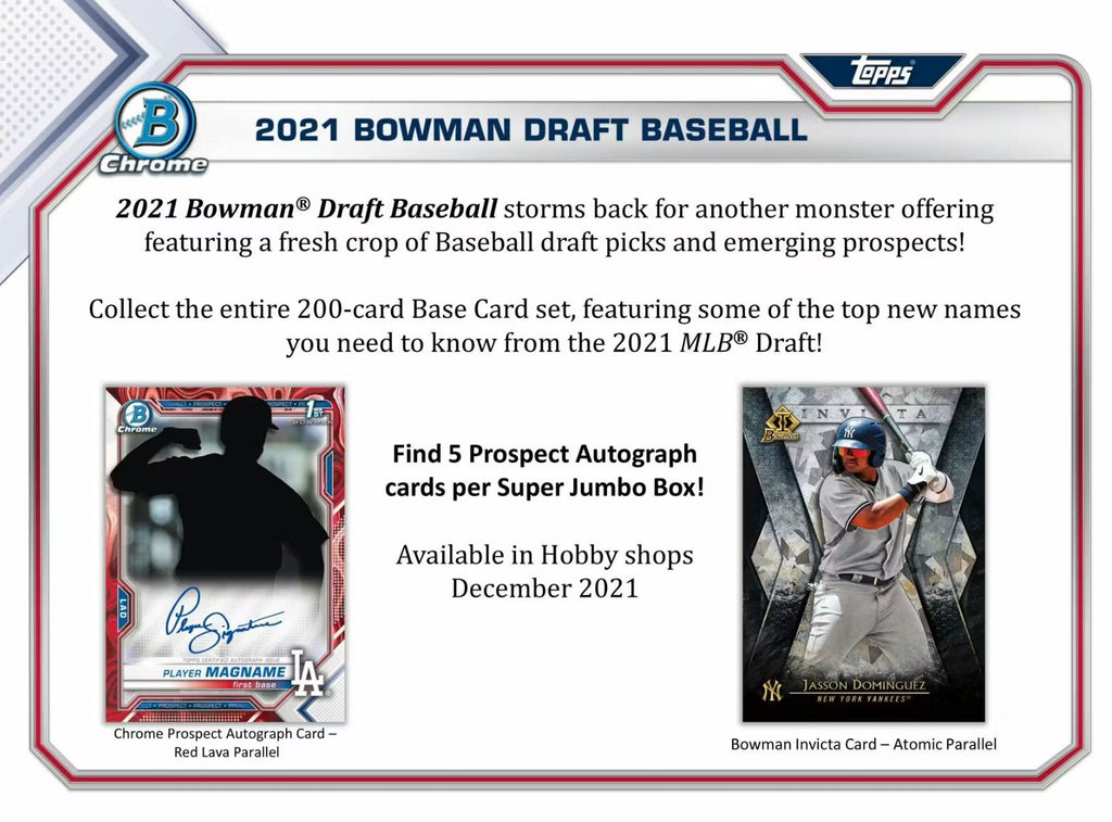 2021 Bowman Draft Baseball Super Jumbo Box