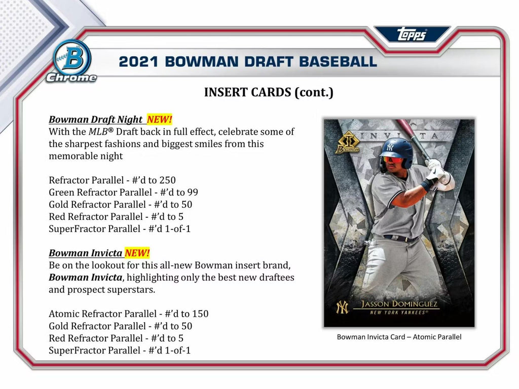 2021 Bowman Draft Baseball Super Jumbo Box