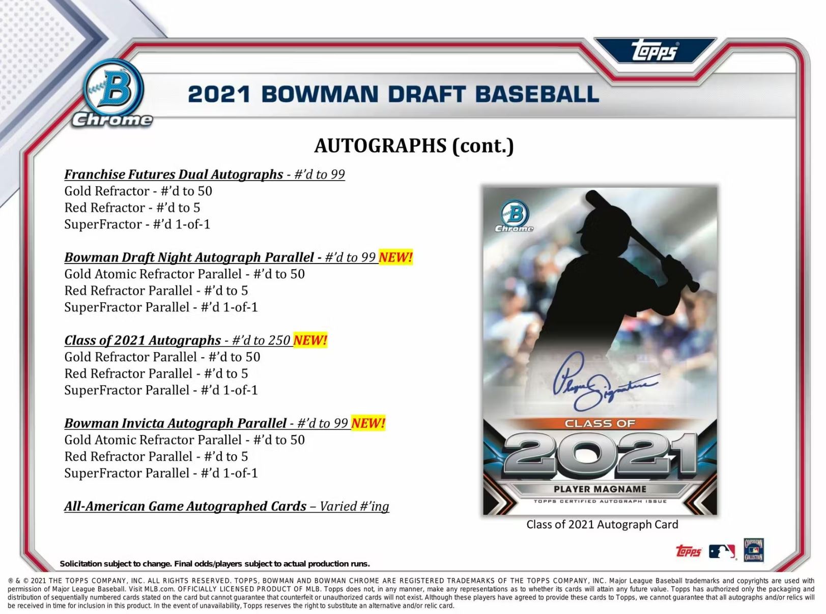 2021 Bowman Draft Baseball Super Jumbo Box