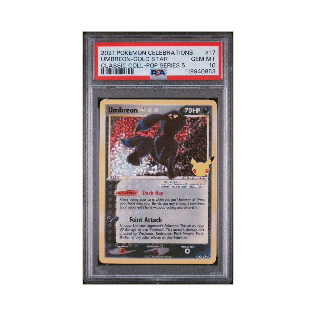 2021 Pokemon Celebrations Classic Collection Umbreon Gold Star #17 PSA 10
