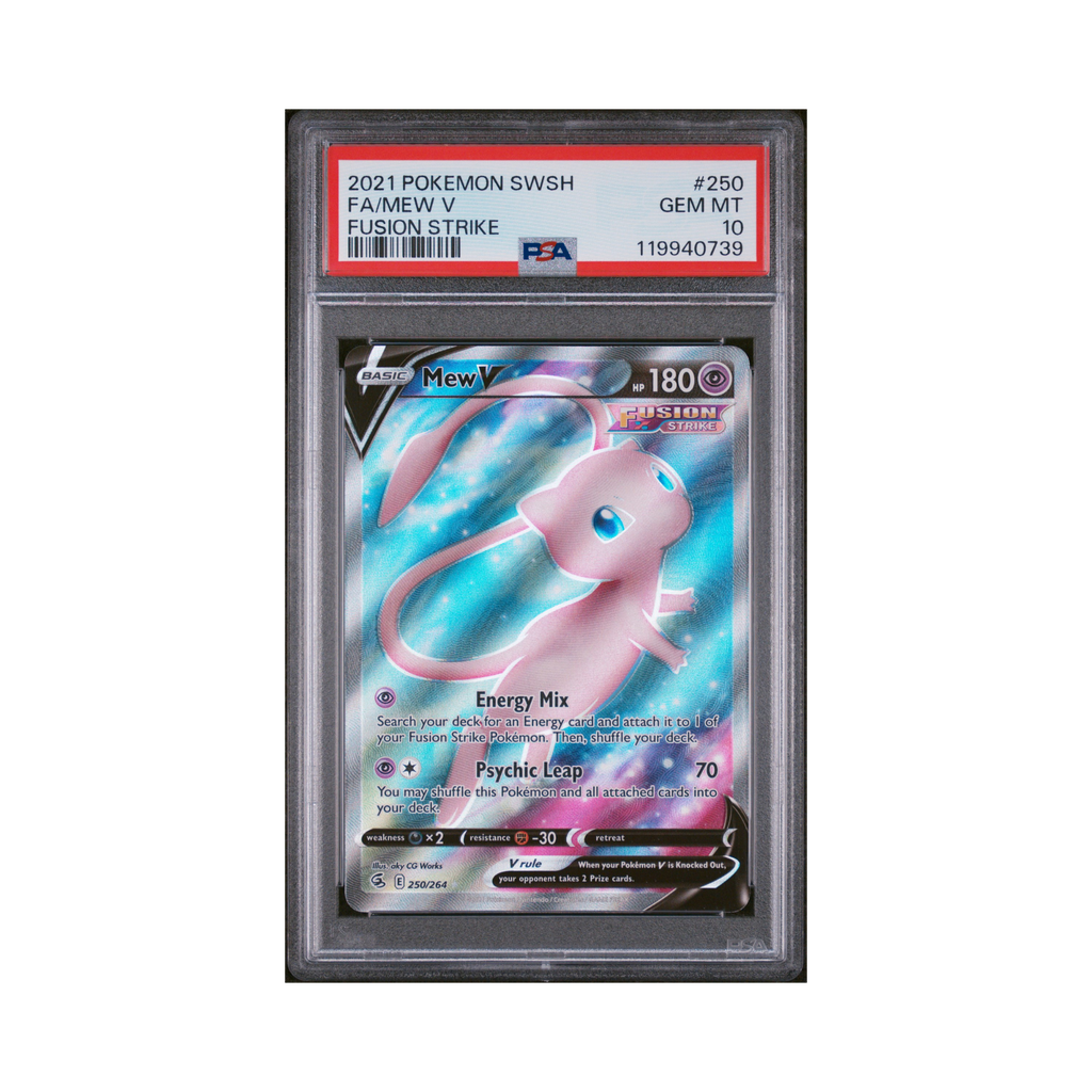 2021 Pokemon Sword & Shield Fusion Strike Mew V #250 PSA 10