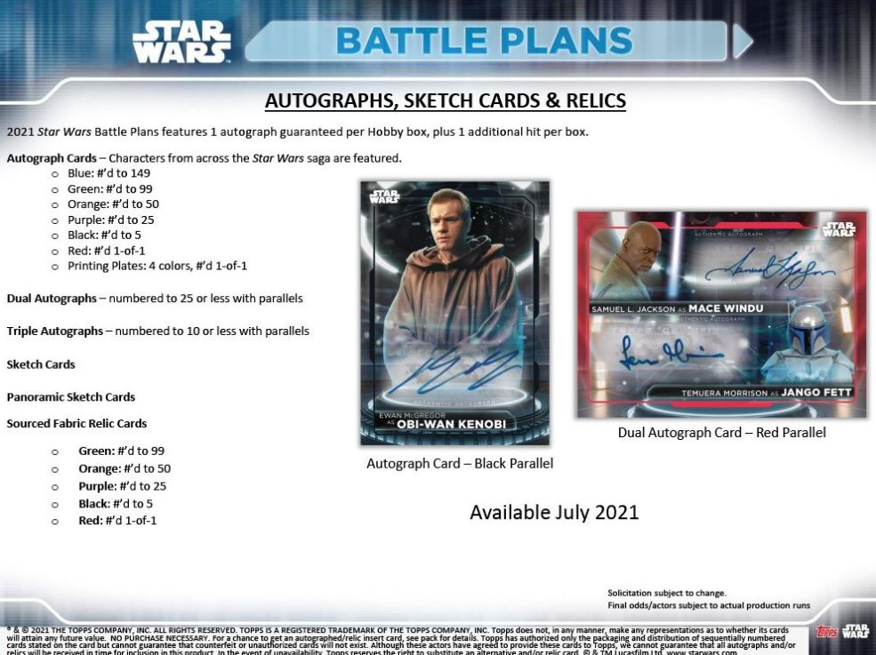 2021 Topps Star Wars Battle Plans Hobby Box