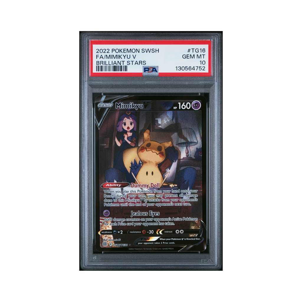 2022 Pokemon Sword & Shield Brilliant Stars Mimikyu V #TG16 PSA 10