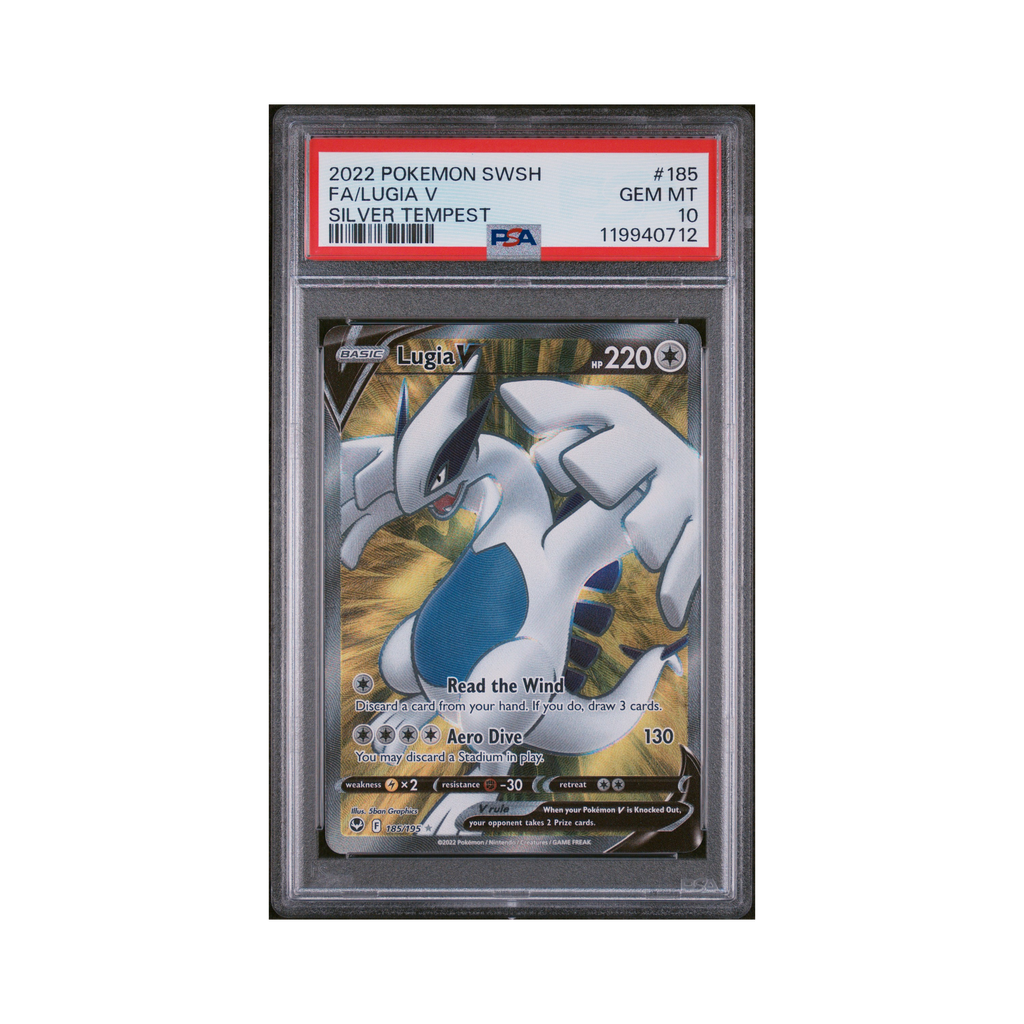 2022 Pokemon Sword & Shield Silver Tempest Lugia V #185 PSA 10