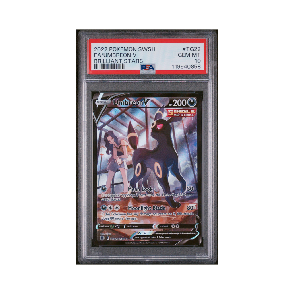 2022 Pokemon Sword & Shield Brilliant Stars Umbreon V #TG22 PSA 10