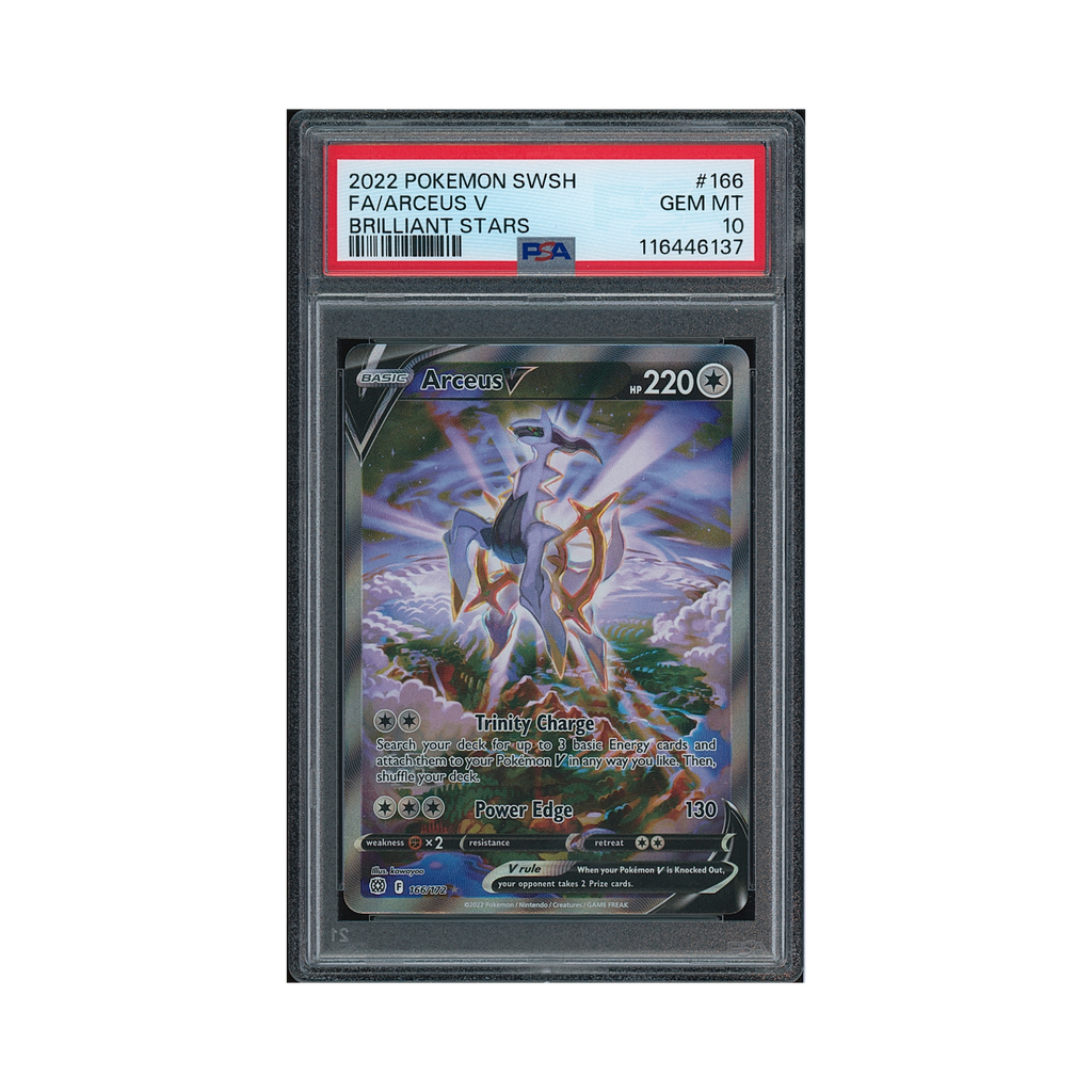 2022 Pokemon Sword & Shield Brilliant Stars Arceus V #166 PSA 10