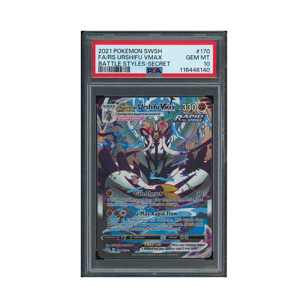 2021 Pokemon Sword & Shield Battle Styles Rapid Strike Urshifu VMAX #170 PSA 10