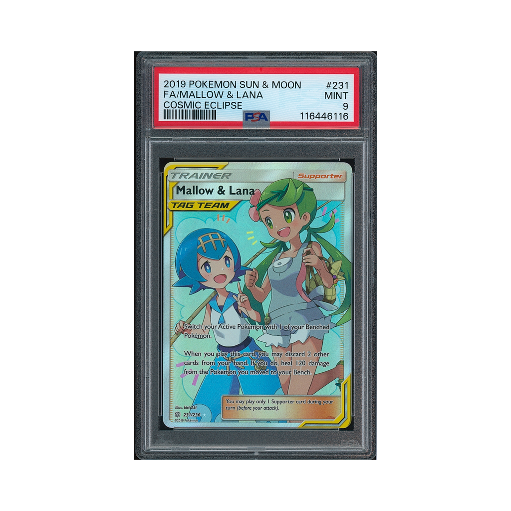 2019 Pokemon Sun & Moon Cosmic Eclipse Mallow & Lana #231 PSA 9