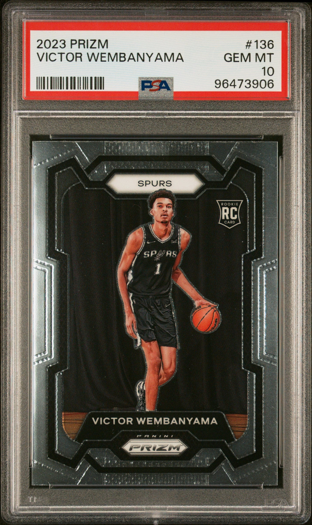 2023-24 Panini Prizm Basketball Victor Wembanyama #136 PSA 10