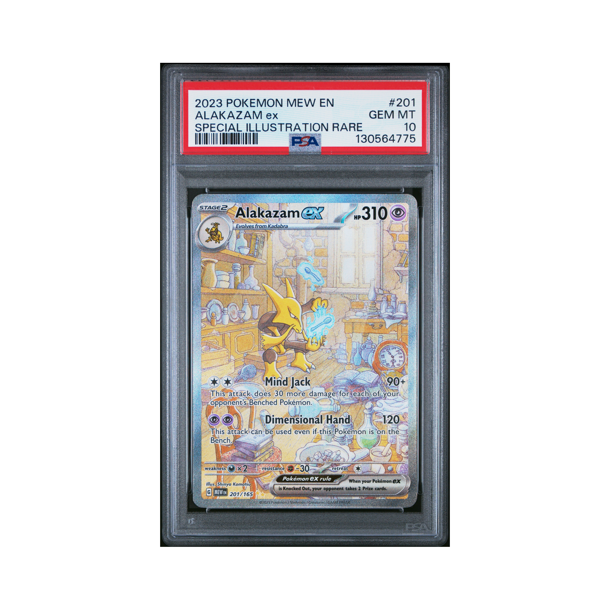 2023 Pokemon Mew Alakazam EX #201 PSA 10