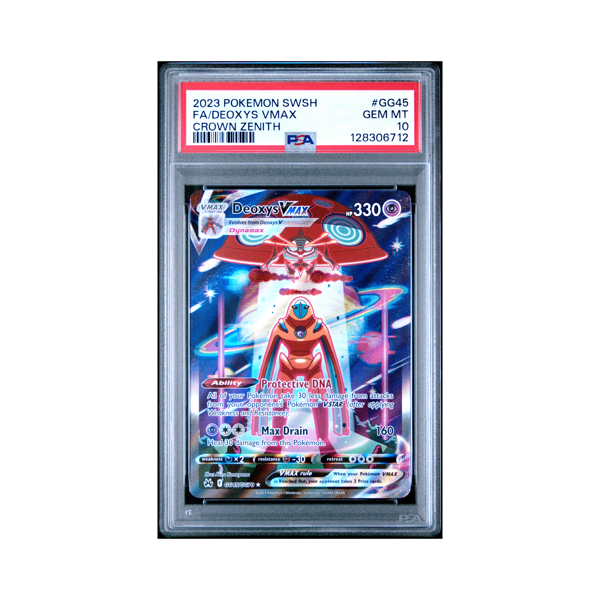 2023 Pokemon Sword And Shield Crown Zenith Deoxys VMAX #GG45 PSA 10