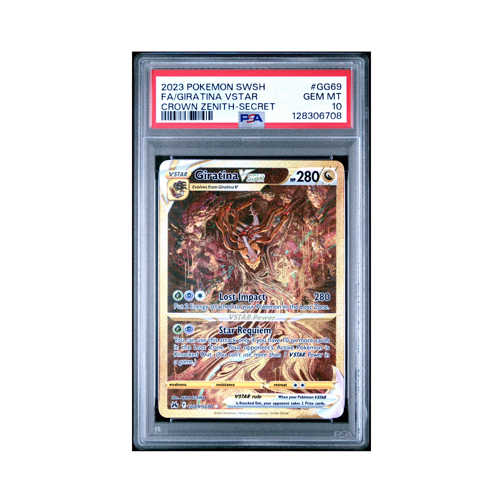 2023 Pokemon Sword And Shield Crown Zenith Giratina VSTAR #GG69 PSA 10