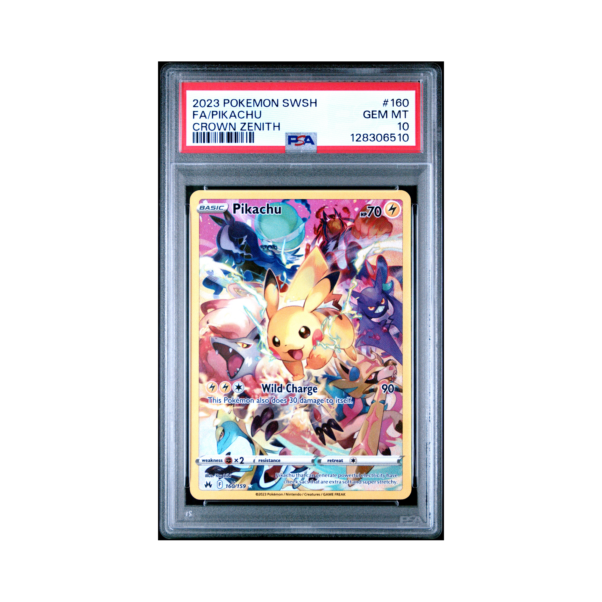 2023 Pokemon Sword And Shield Crown Zenith Pikachu #160 PSA 10